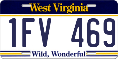 WV license plate 1FV469