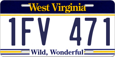 WV license plate 1FV471