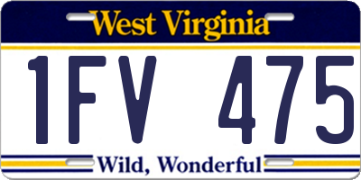 WV license plate 1FV475