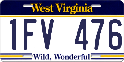 WV license plate 1FV476
