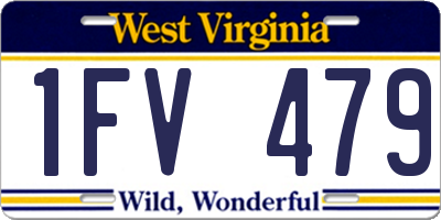WV license plate 1FV479