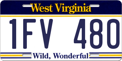 WV license plate 1FV480