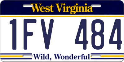 WV license plate 1FV484