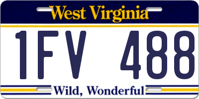 WV license plate 1FV488