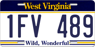 WV license plate 1FV489