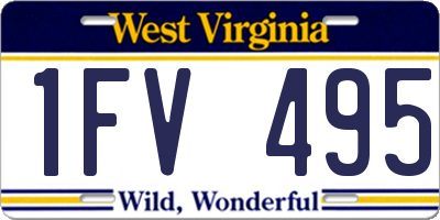 WV license plate 1FV495