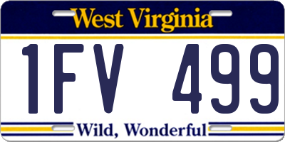 WV license plate 1FV499