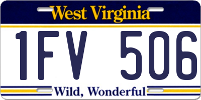 WV license plate 1FV506