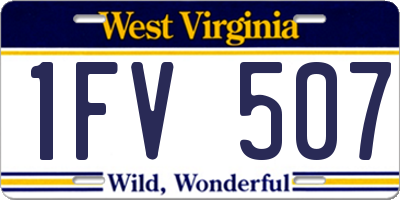 WV license plate 1FV507