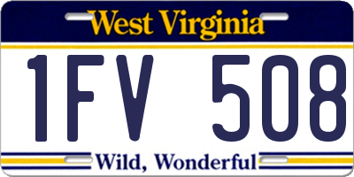 WV license plate 1FV508