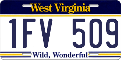 WV license plate 1FV509