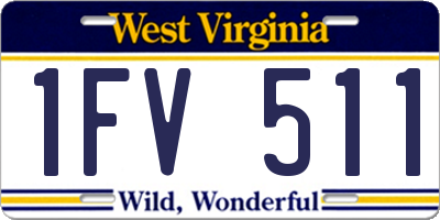 WV license plate 1FV511
