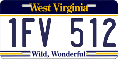 WV license plate 1FV512