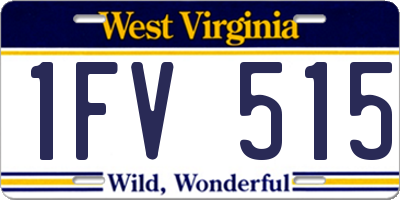 WV license plate 1FV515
