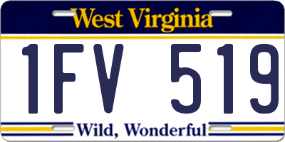 WV license plate 1FV519