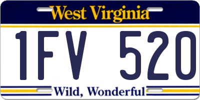 WV license plate 1FV520