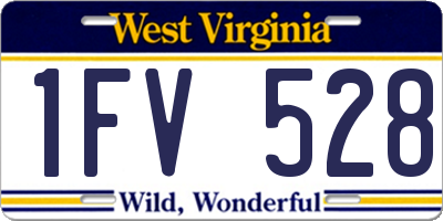 WV license plate 1FV528