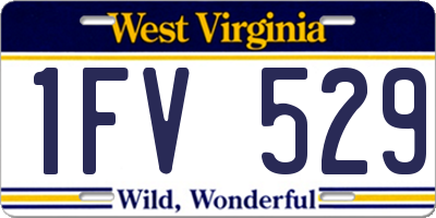 WV license plate 1FV529