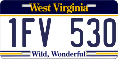 WV license plate 1FV530