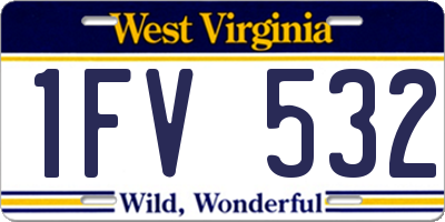 WV license plate 1FV532