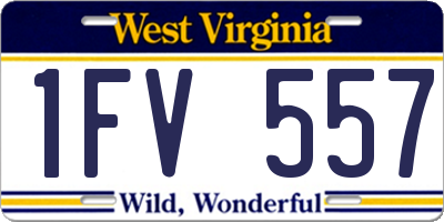 WV license plate 1FV557