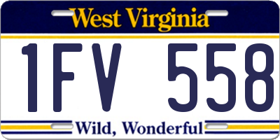 WV license plate 1FV558