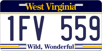 WV license plate 1FV559