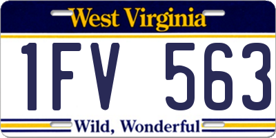 WV license plate 1FV563