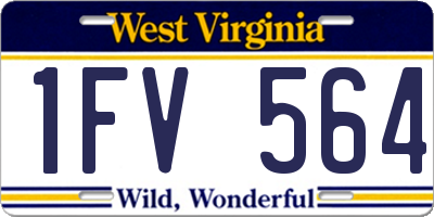 WV license plate 1FV564