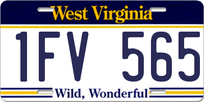 WV license plate 1FV565