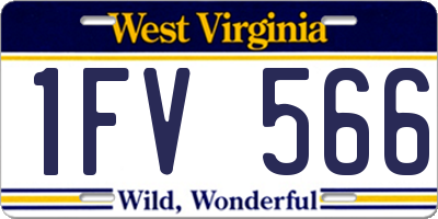 WV license plate 1FV566