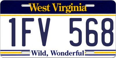 WV license plate 1FV568