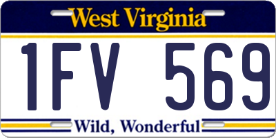 WV license plate 1FV569