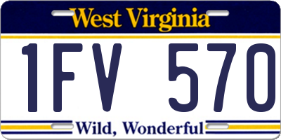 WV license plate 1FV570