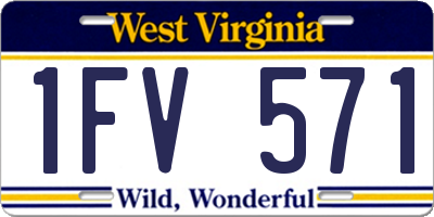 WV license plate 1FV571