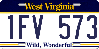WV license plate 1FV573