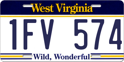 WV license plate 1FV574
