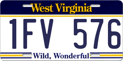 WV license plate 1FV576