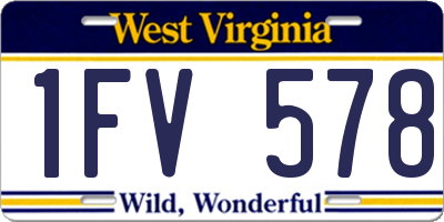 WV license plate 1FV578