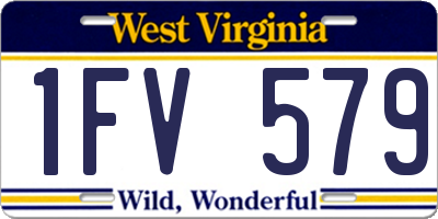 WV license plate 1FV579