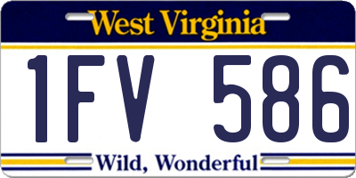 WV license plate 1FV586