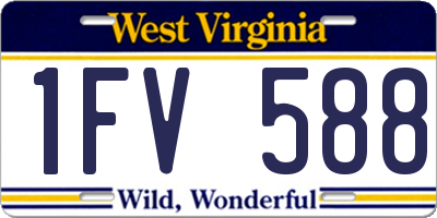 WV license plate 1FV588