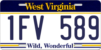 WV license plate 1FV589