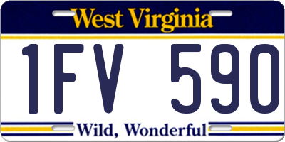 WV license plate 1FV590