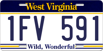 WV license plate 1FV591