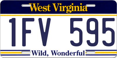 WV license plate 1FV595