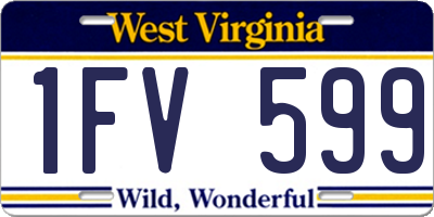 WV license plate 1FV599