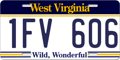 WV license plate 1FV606