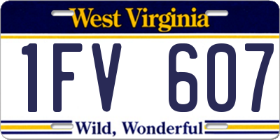 WV license plate 1FV607