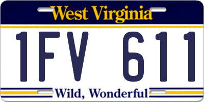 WV license plate 1FV611